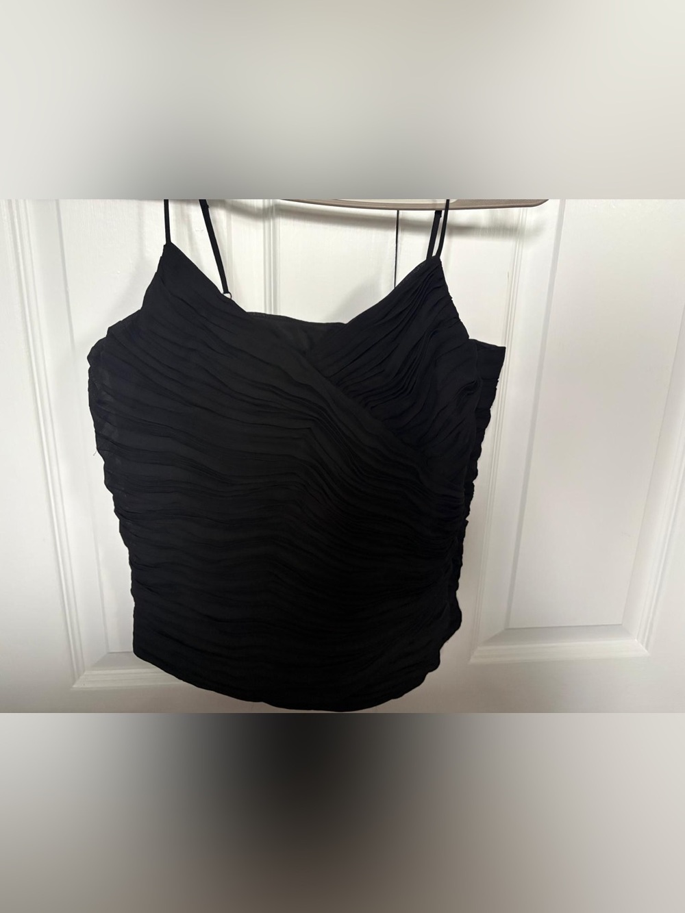 Olson black ruched cami